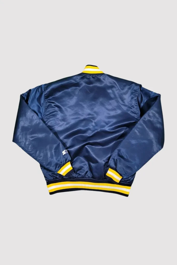 80’s Indiana Pacers Navy Blue Satin Varsity Jacket