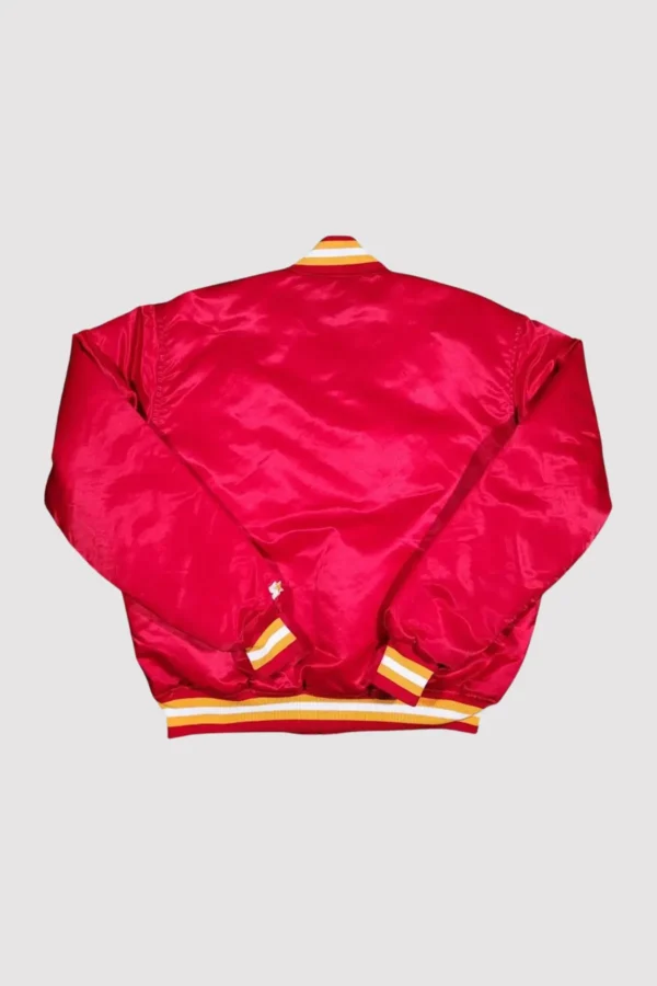 90’s Houston Rockets Red Satin Varsity Jacket