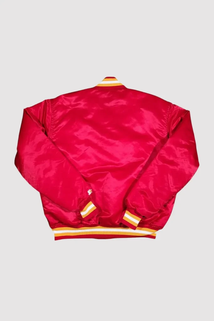 90’s Houston Rockets Red Satin Varsity Jacket