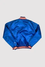 90’s New York Knicks Blue Satin Bomber Jacket