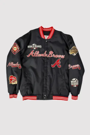 Atlanta Braves 2021 World Series Champions Black Varsity Jacket