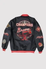 Atlanta Braves 2021 World Series Champions Black Varsity Jacket