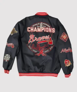 Atlanta Braves 2021 World Series Champions Black Varsity Jacket