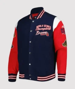 Atlanta Braves World Series Champions Full-Snap Varsity Jacket