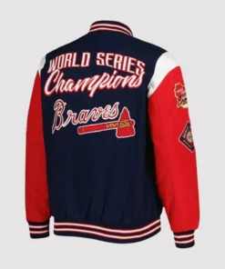 Atlanta Braves World Series Champions Full-Snap Varsity Jacket