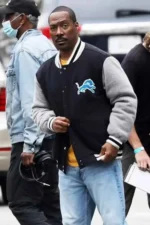Beverly Hills Cop 4 Eddie Murphy Detroit Lions Varsity Jacket