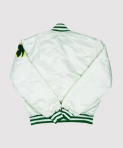 Boston Celtics 90’s White Satin Varsity Jacket