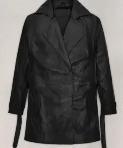 Renee Zellweger Leather Long Coat