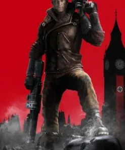 B J Blazkowicz Wolfenstein The New Order Brown Leather Jacket