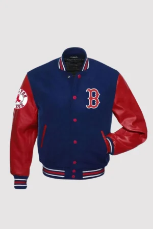 Boston Red Sox MLB Red and Blue Letterman Varsity Jacket