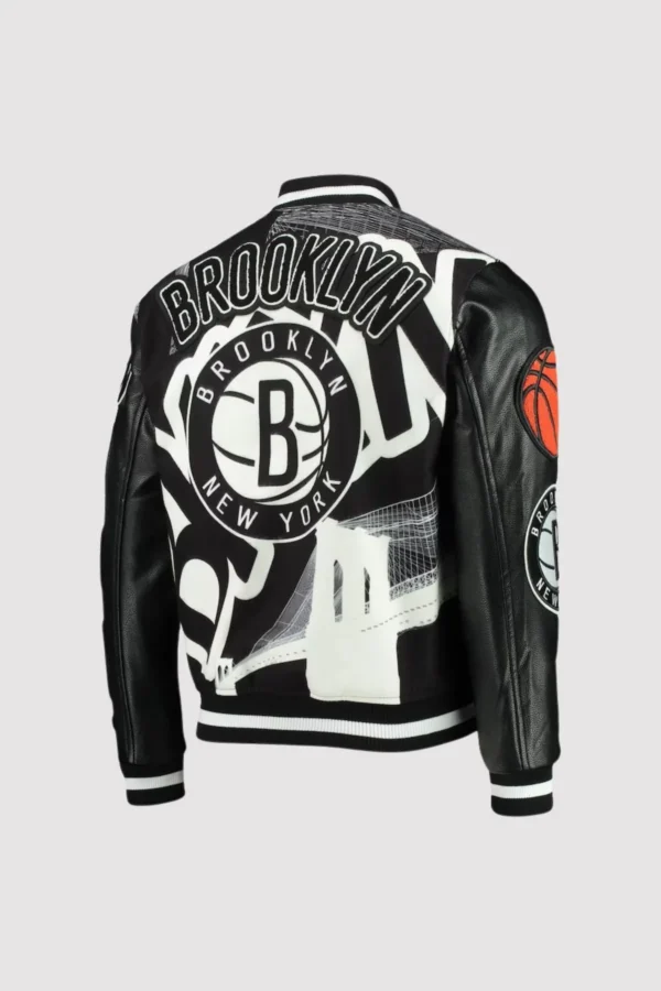 Brooklyn Nets Pro Standard x Black Pyramid Varsity Jacket