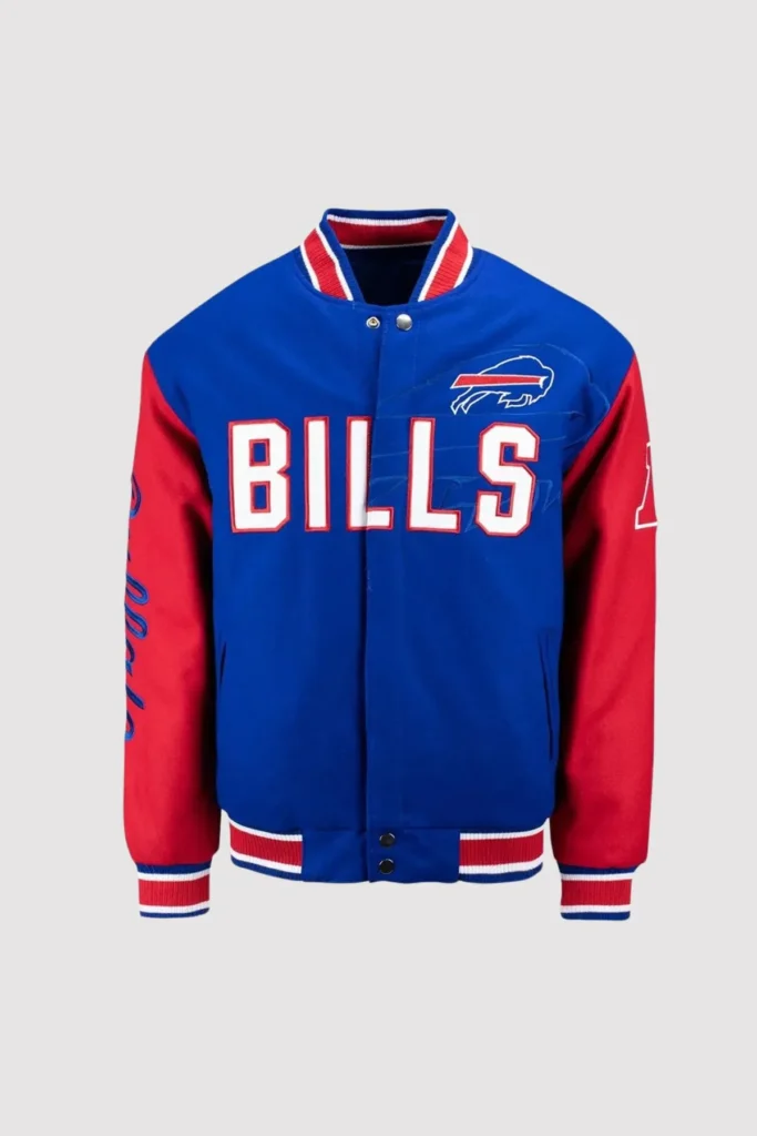 Buffalo Bills Blue and Red Varsity Wool Jacket