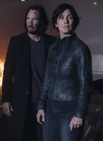 Carrie Anne Moss The Matrix Resurrections Leather Jacket