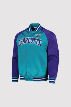Charlotte Hornets Sea Blue Varsity Jacket