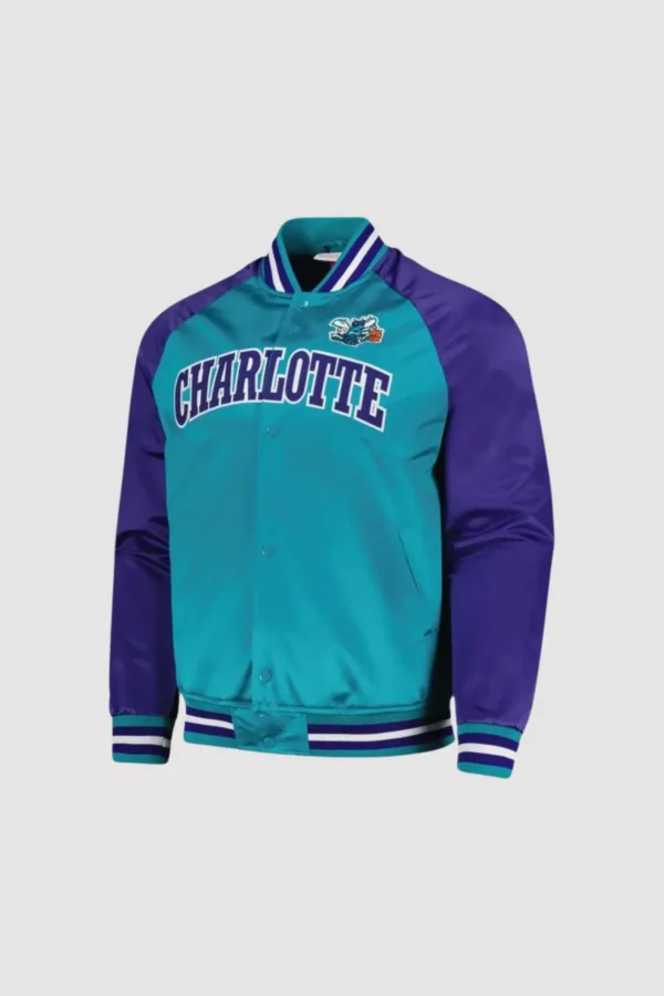 Charlotte Hornets Sea Blue Varsity Jacket