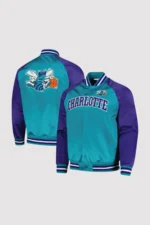 Charlotte Hornets Sea Blue Varsity Jacket