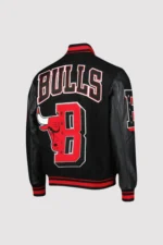 Chicago Bulls NBA 6x Finals Champions Black Varsity Jacket