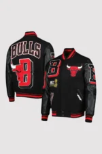 Chicago Bulls NBA 6x Finals Champions Black Varsity Jacket