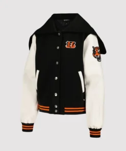 Cincinnati Bengals Sailor Full-Snap Hooded Varsity Jacket