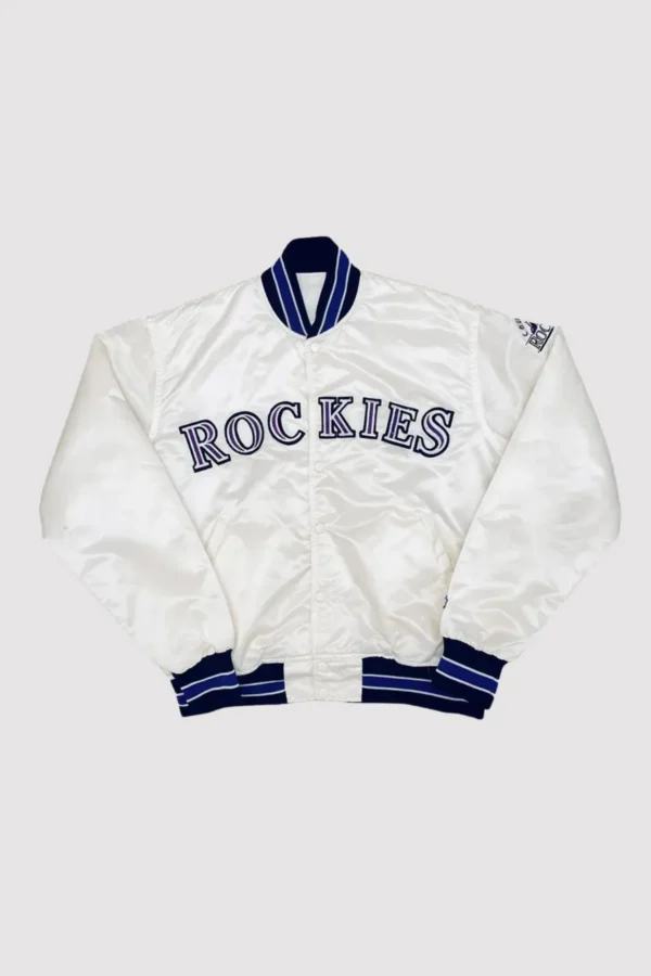Colorado Rockies 1990’s White Varsity Jacket