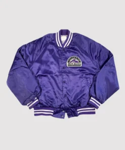 Colorado Rockies 80’s Purple Varsity Jacket