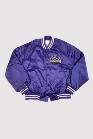 Colorado Rockies 80’s Purple Varsity Jacket