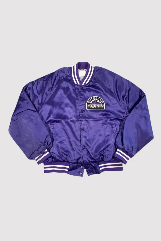 Colorado Rockies 80’s Purple Varsity Jacket