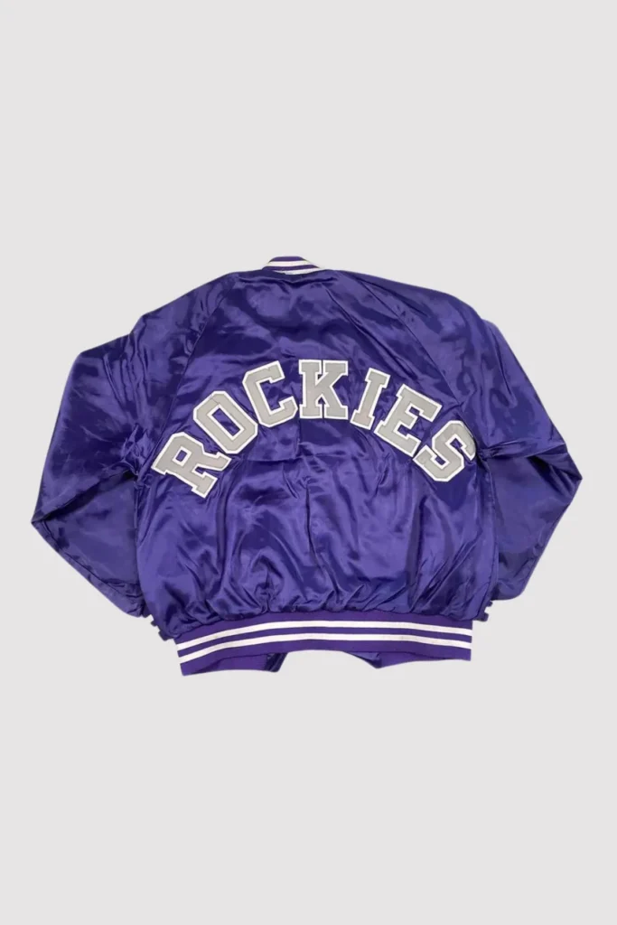Colorado Rockies 80’s Purple Varsity Jacket