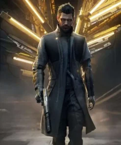 Deus Ex Mankind Divided Adam Jensen Black Trench Coat