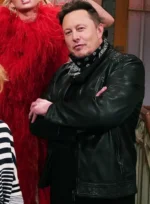 Elon Musk Black Leather Jacket