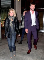 Elsa Pataky Black Leather Jacket