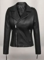 Elsa Pataky Black Leather Jacket