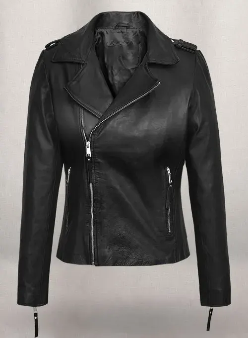 Elsa Pataky Black Leather Jacket