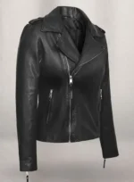 Elsa Pataky Black Leather Jacket