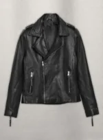 Elsa Pataky Black Leather Jacket