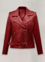 Emilia Clarke Last Christmas Leather Jacket