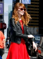 Emma Stone Black Leather Jacket