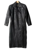Gambit Black Leather Trench Coat