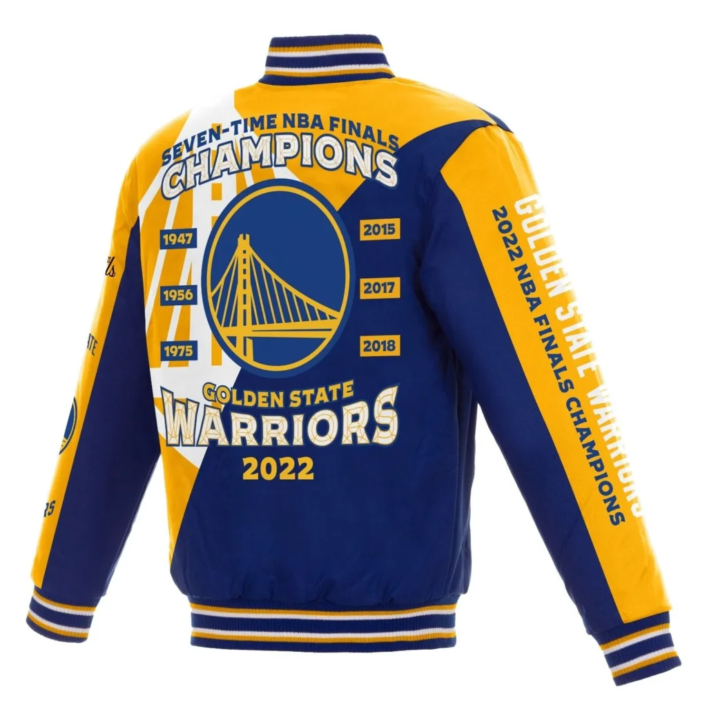 Golden State Warriors 7-Time NBA Finals Champions Varsity Jacket