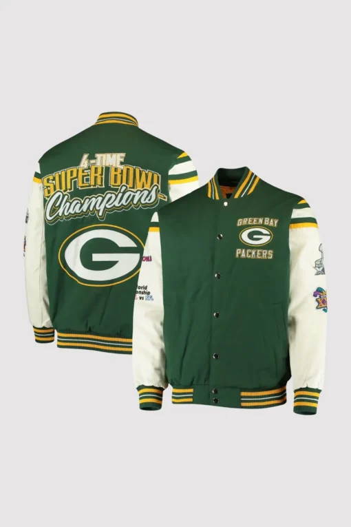 Green Bay Packers Super Bowl Varsity Jacket