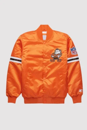 Gridiron Cleveland Browns Orange Satin Jacket