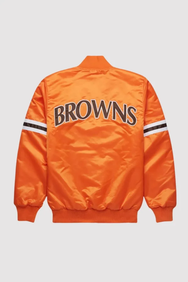 Gridiron Cleveland Browns Orange Satin Jacket