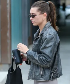 Hailey Baldwin Bieber Leather Jacket