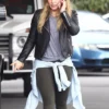 Hilary Duff Black Leather Jacket