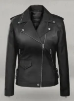 Hilary Duff Black Leather Jacket