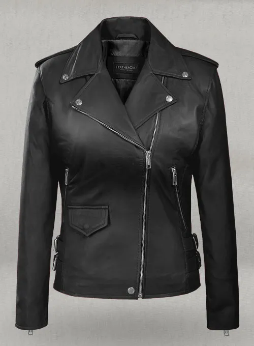 Hilary Duff Black Leather Jacket