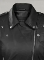 Hilary Duff Black Leather Jacket
