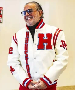 Houston Texans NFL Letterman Red and Blue Varsity Jacket