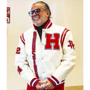 Houston Texans NFL Letterman Red and Blue Varsity Jacket