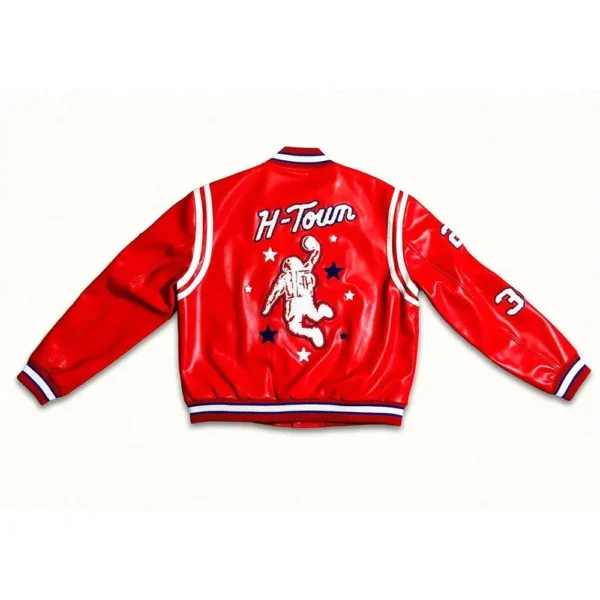 Houston Texans NFL Letterman Red and Blue Varsity Jacket